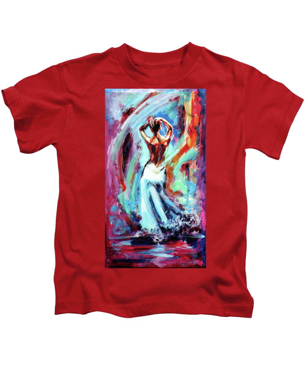 Mystic Kids T-Shirt featuring the painting Mystic dance by Kovacs Anna Brigitta