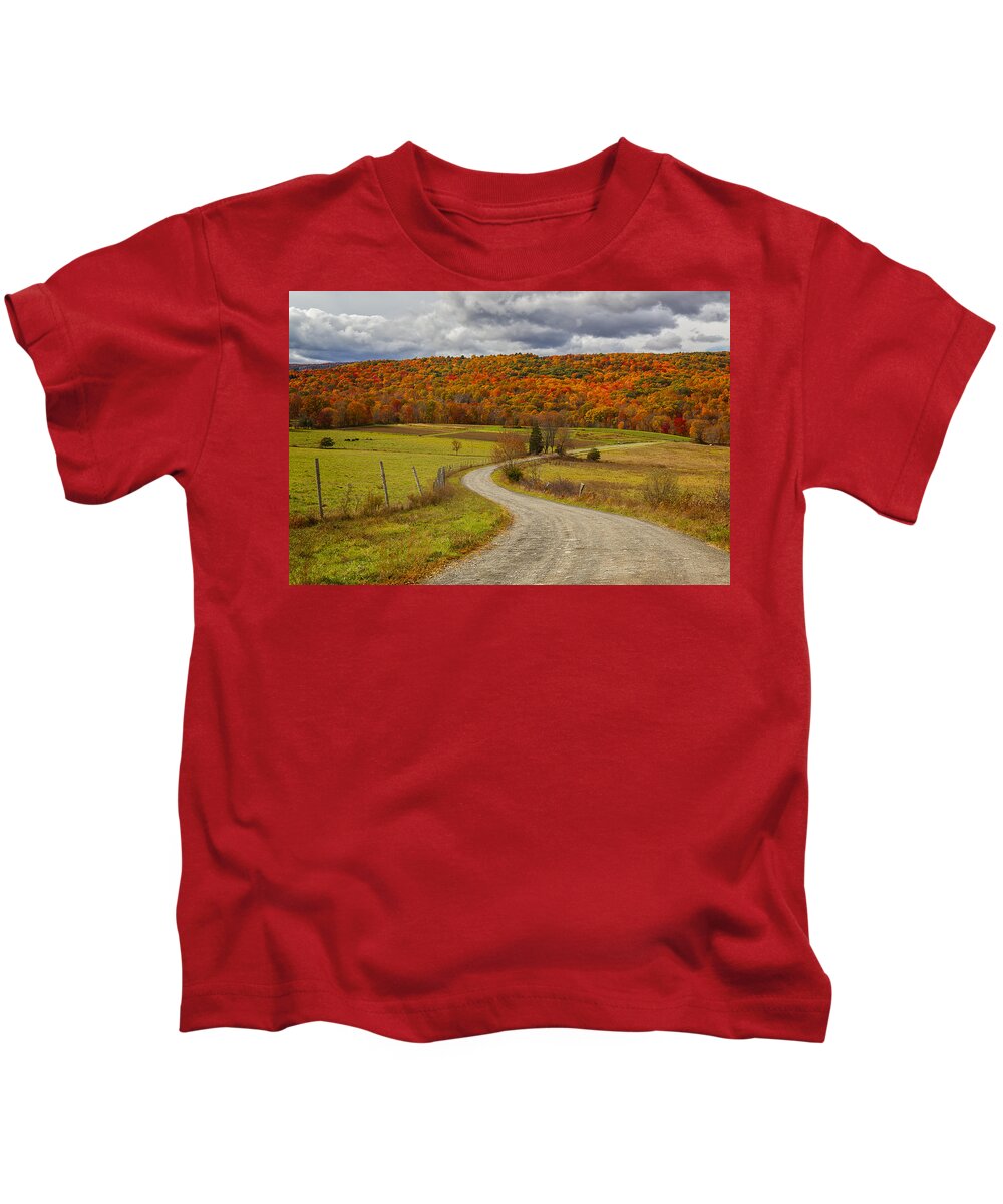 Autumn Kids T-Shirt featuring the photograph New Paltz Hudson Valley NY by Susan Candelario