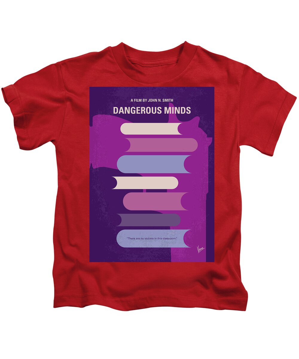 Dangerous Minds Kids T-Shirt featuring the digital art No655 My Dangerous Minds minimal movie poster by Chungkong Art