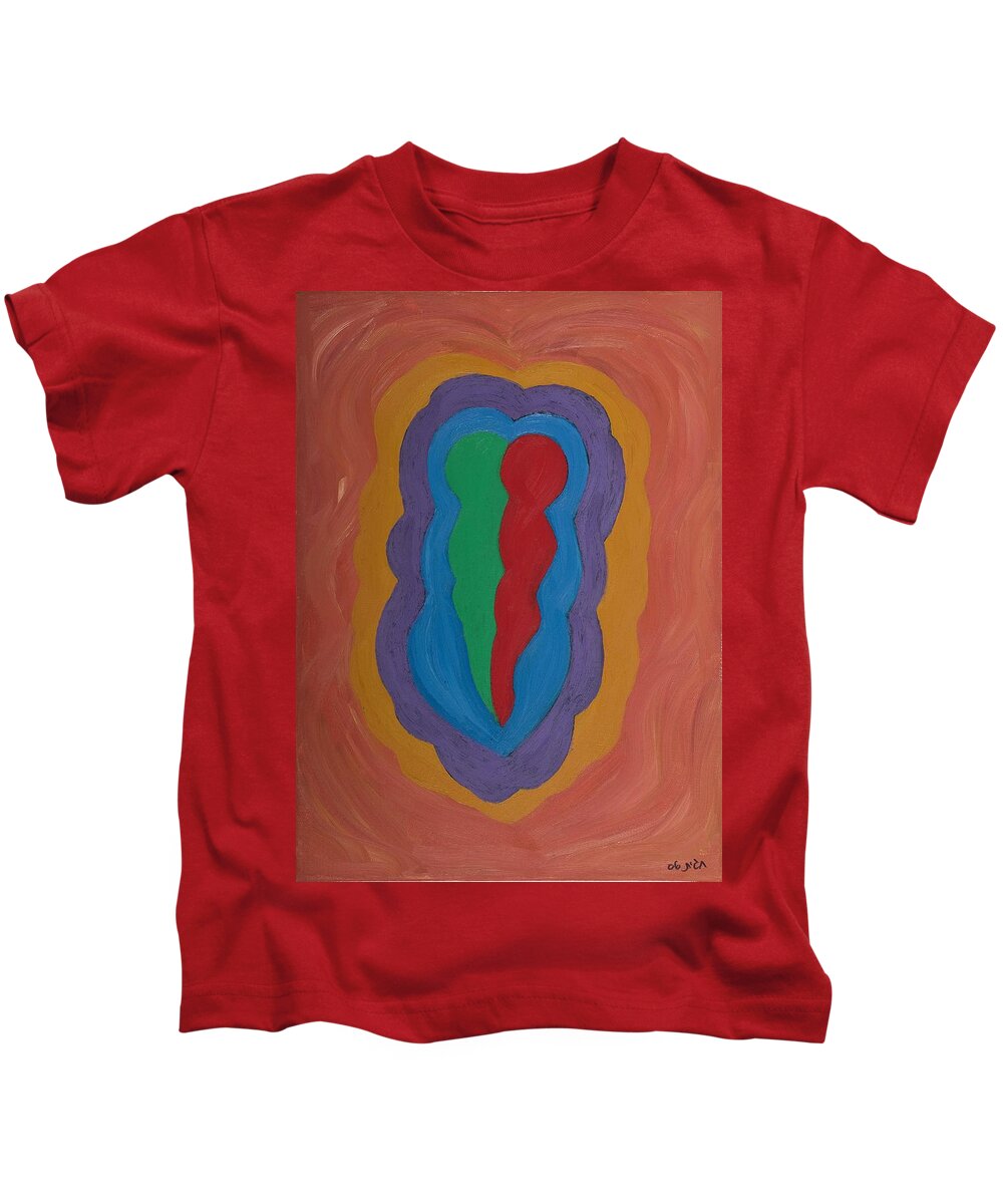 Pink Kids T-Shirt featuring the painting Pink by Hagit Dayan