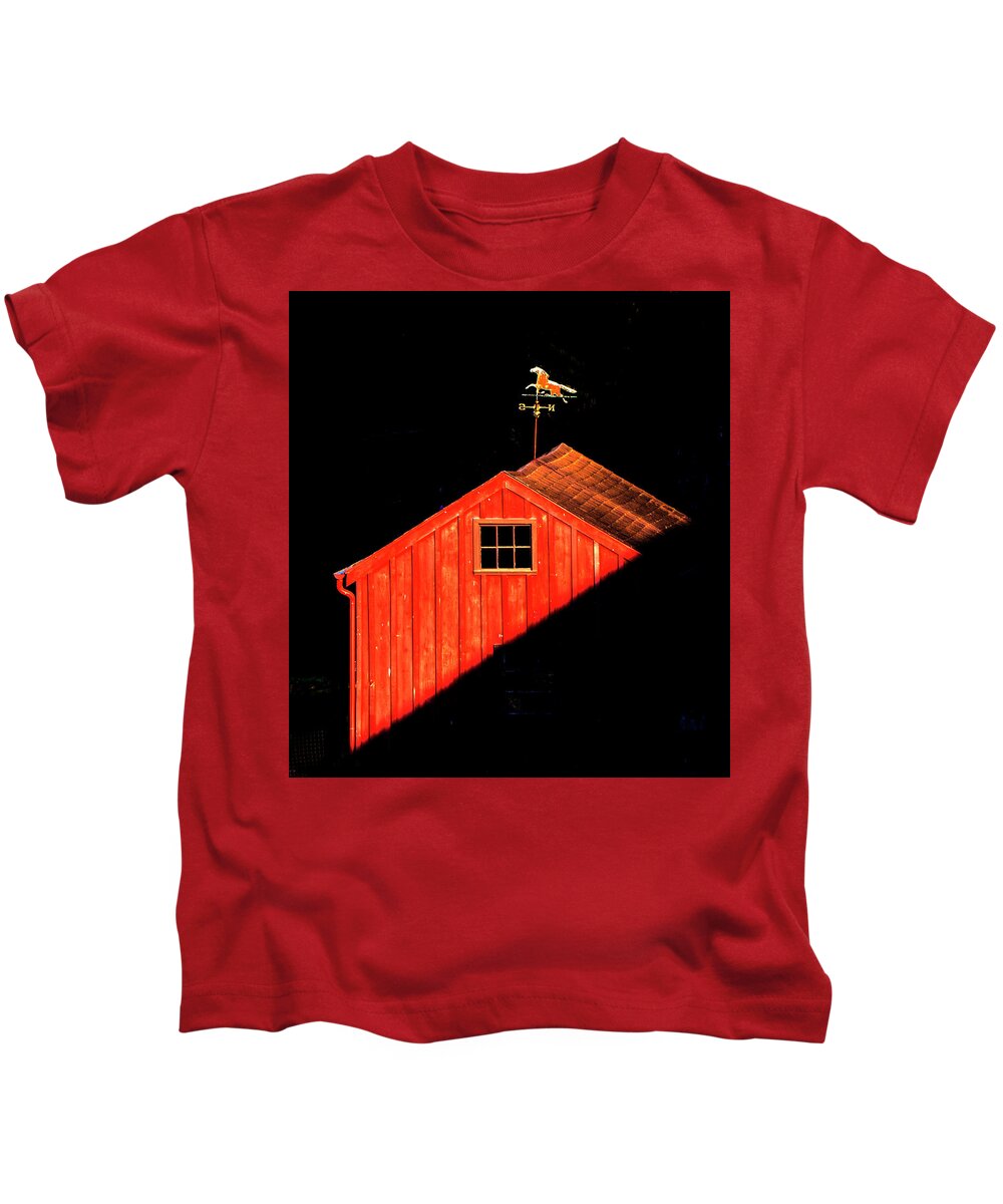Landscape Kids T-Shirt featuring the photograph Red Barn by Paul Ross