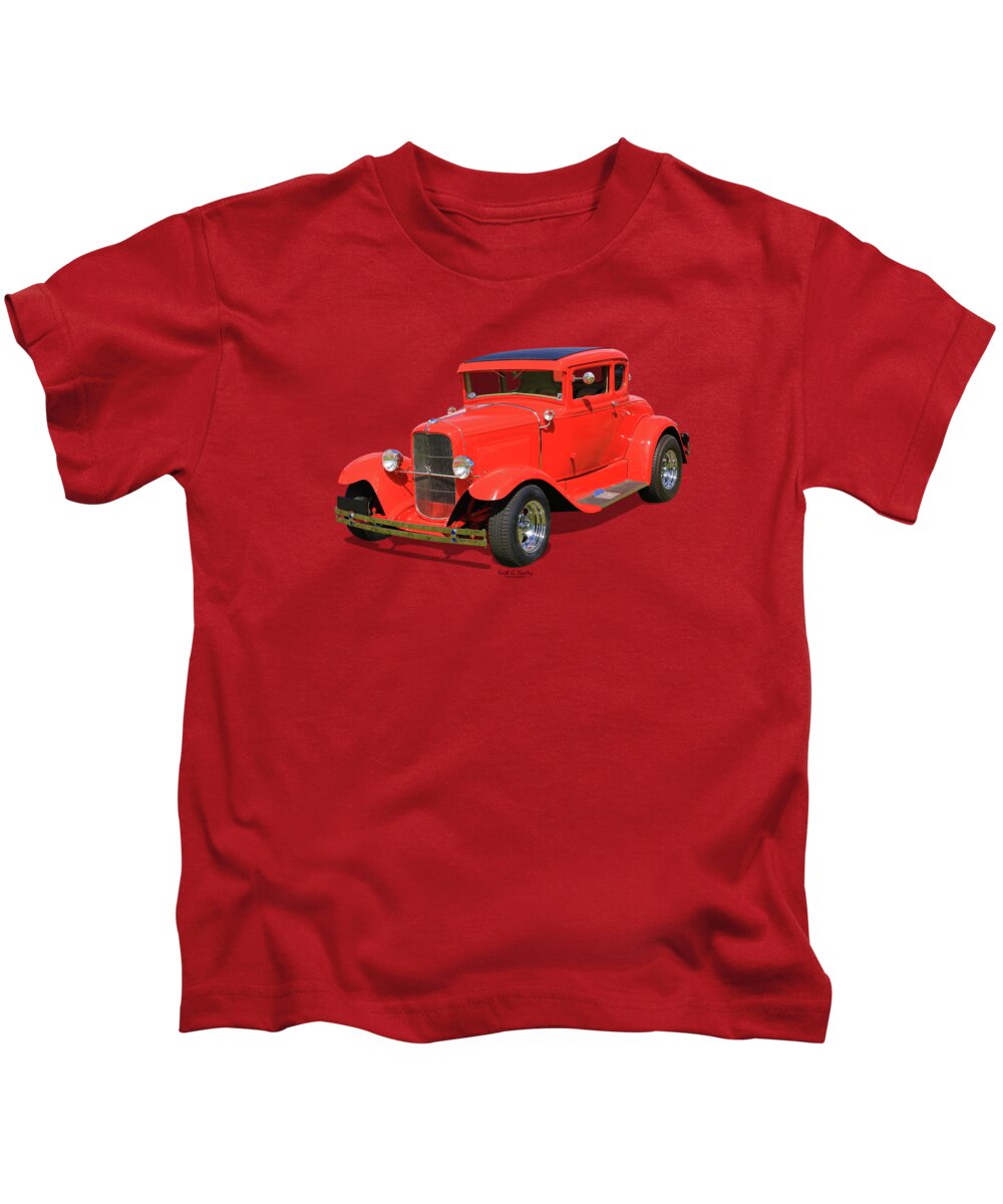Car Kids T-Shirt featuring the photograph Red Rod by Keith Hawley