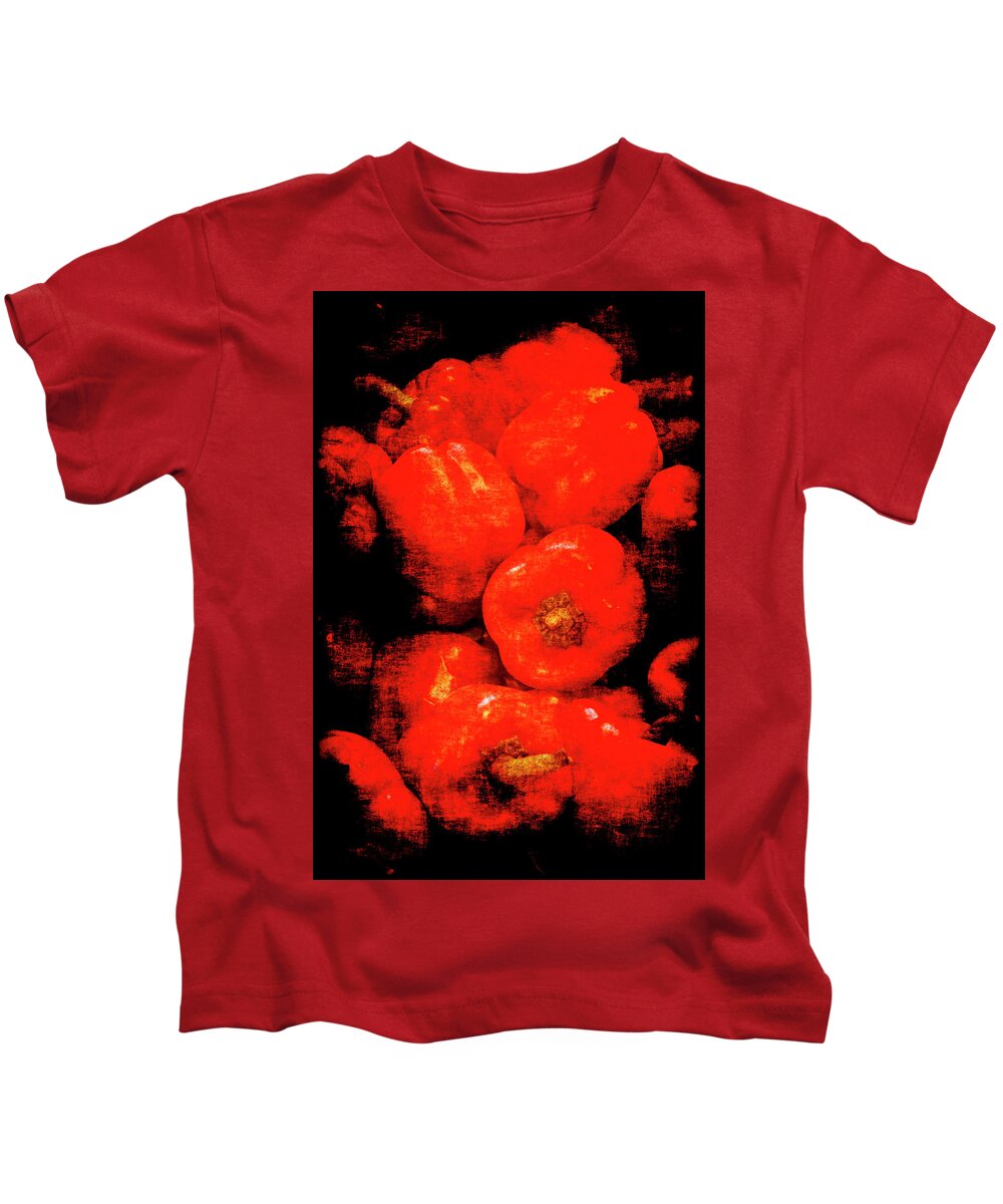 Renaissance Kids T-Shirt featuring the photograph Renaissance Red Peppers by Jennifer Wright