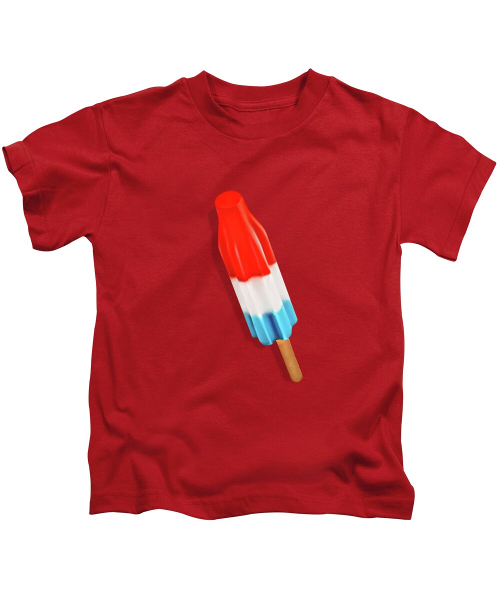 Rocket Pop Kids T-Shirt featuring the painting Rocket Pop Pattern by Little Bunny Sunshine