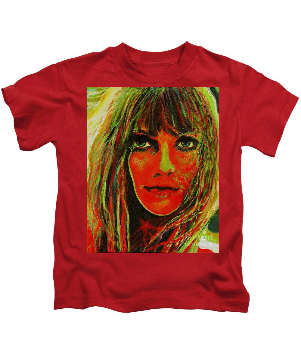 Jeff Beck Kids T-Shirt featuring the painting Shrine by Tanya Filichkin