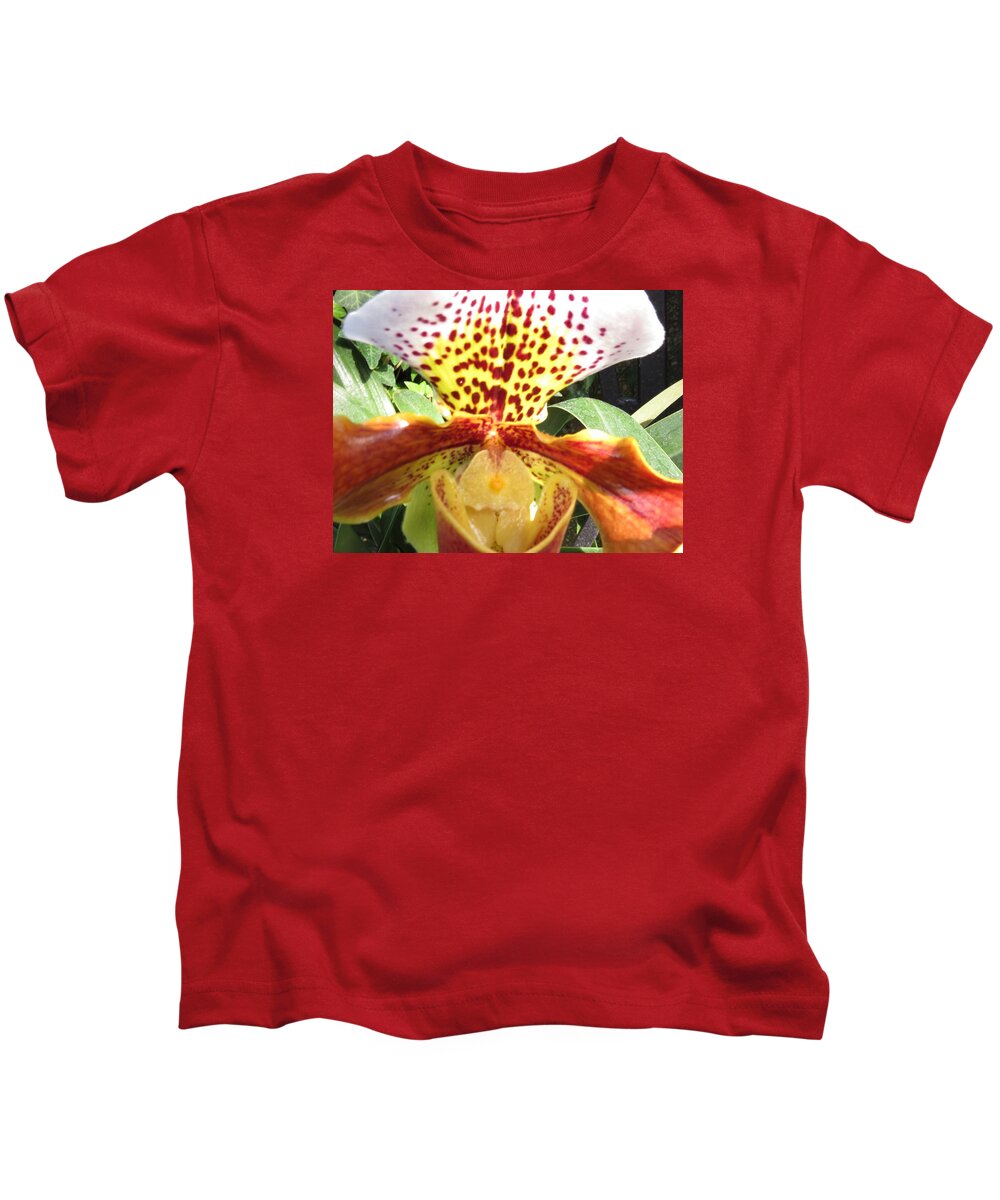 Flower Kids T-Shirt featuring the photograph Spotted petals by Laura Henry