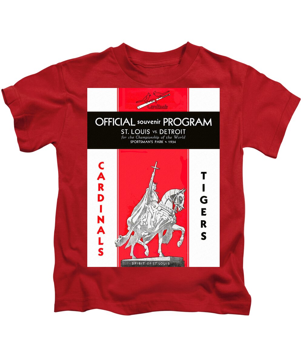 St. Louis Cardinals 1934 World Series Program Kids T-Shirt by Big