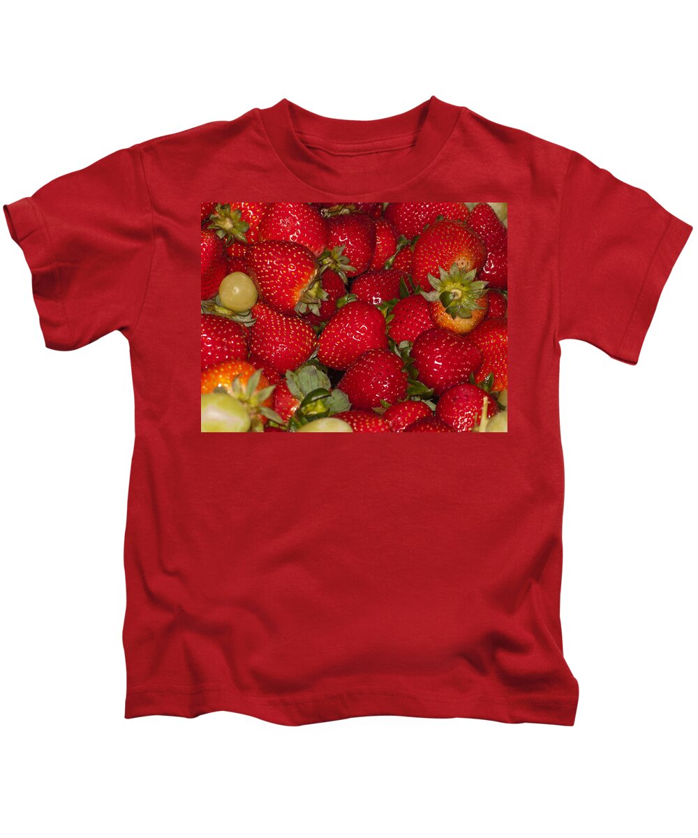 Food Kids T-Shirt featuring the photograph Strawberries 731 by Michael Fryd
