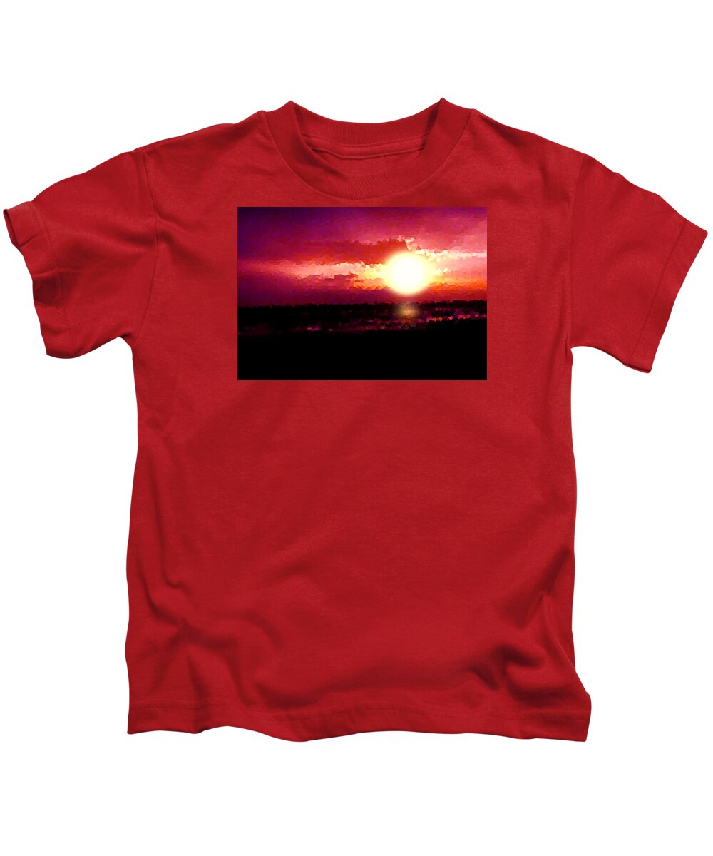Landscape Kids T-Shirt featuring the photograph Sunset Mosaic Abstract by Morgan Carter