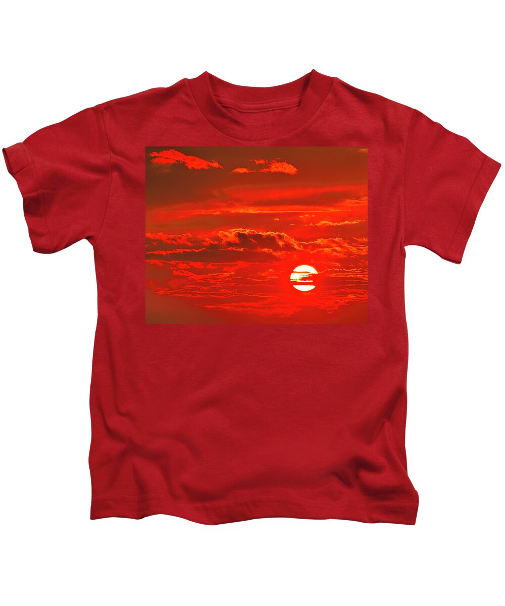 Sunset Kids T-Shirt featuring the photograph Sunset by Tony Beck
