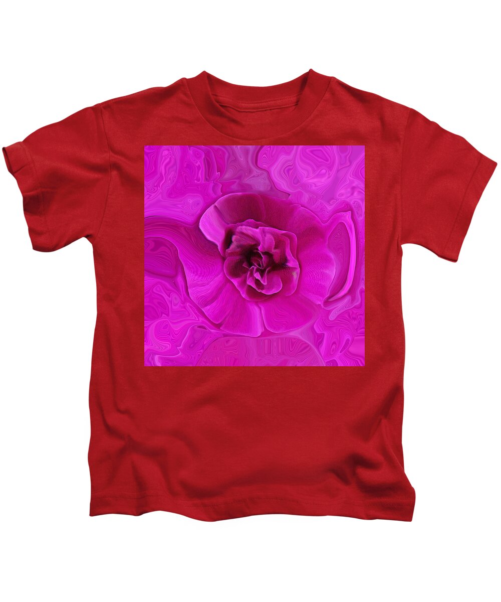 Abstract Kids T-Shirt featuring the photograph Teapot Rose by Ernest Echols