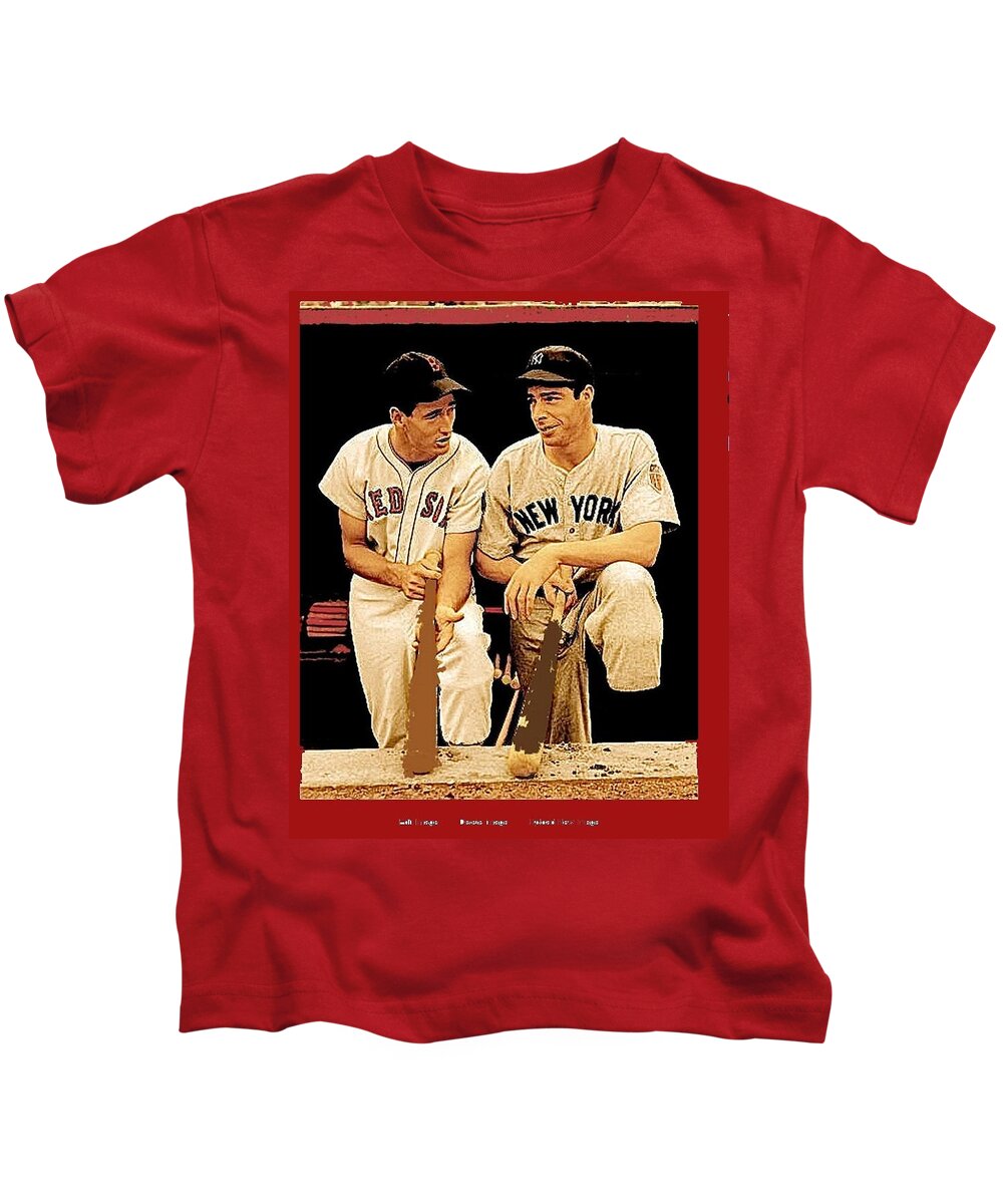 Ted Williams Joe DiMaggio all star game 1946 Kids T-Shirt by David Lee Guss  - Pixels