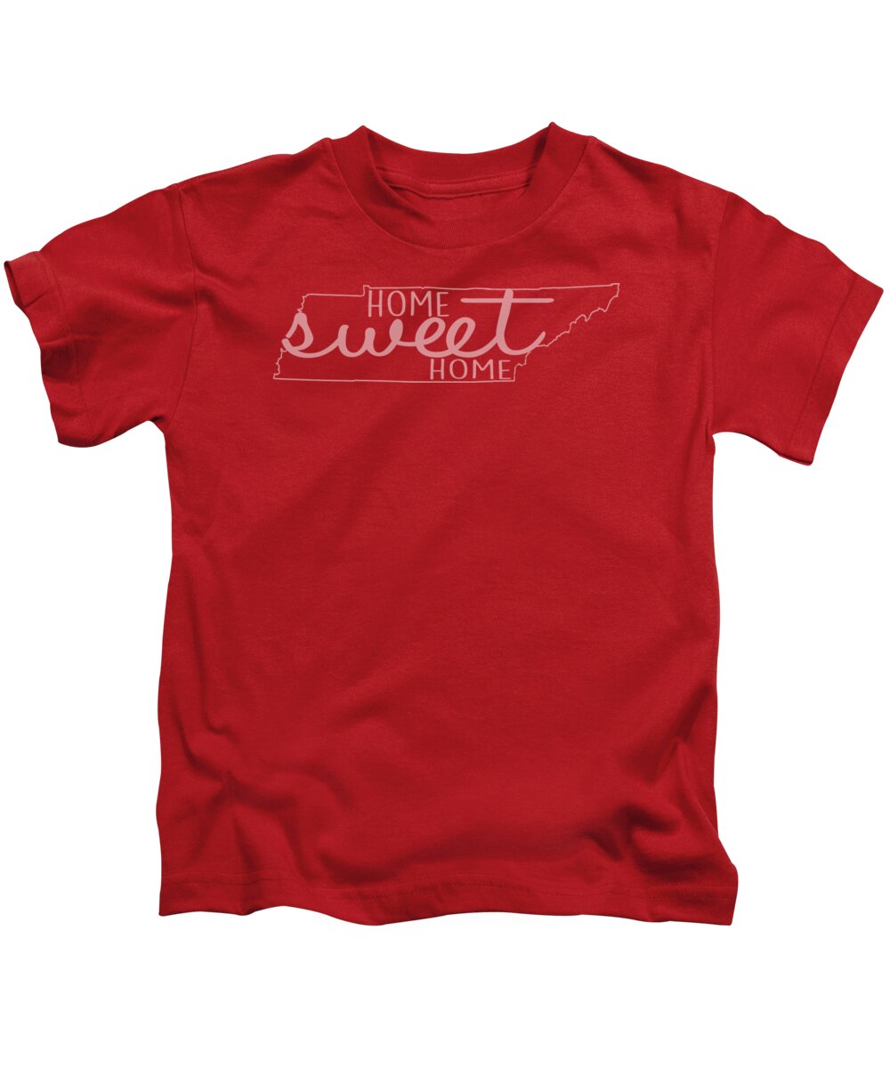 Tennessee Kids T-Shirt featuring the digital art Tennessee Home Sweet Home by Heather Applegate