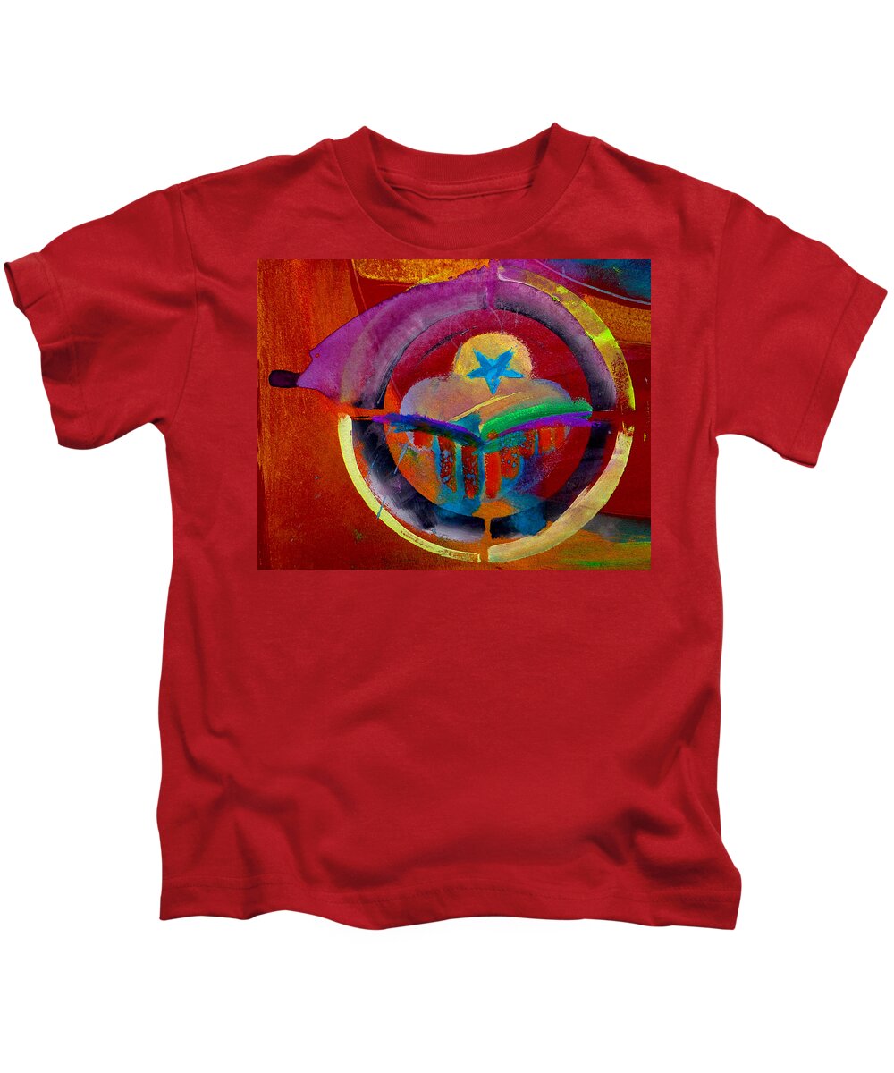 Button Kids T-Shirt featuring the painting Texicana by Charles Stuart