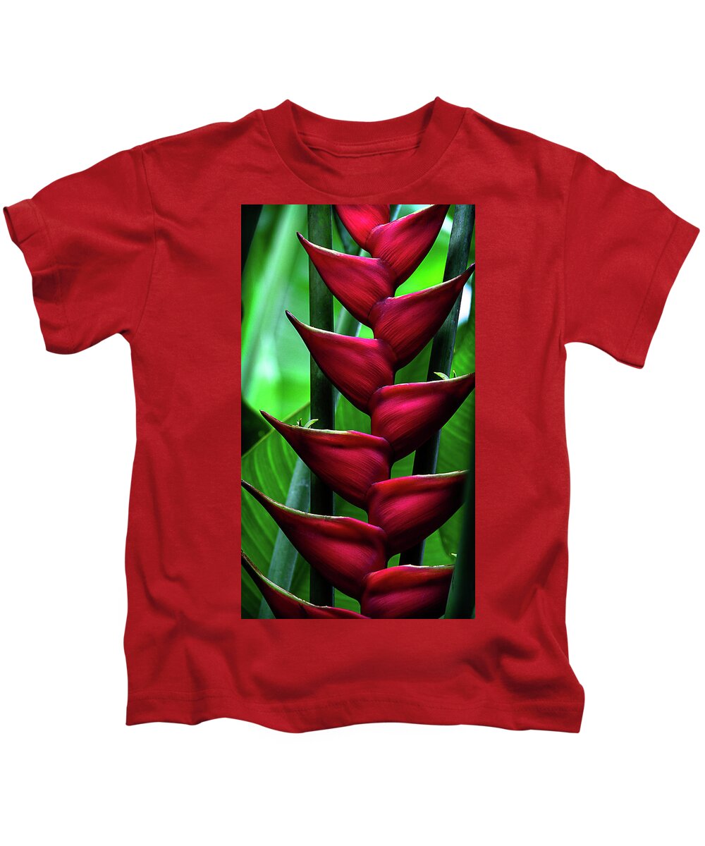 Floral Kids T-Shirt featuring the photograph The red by Camille Lopez
