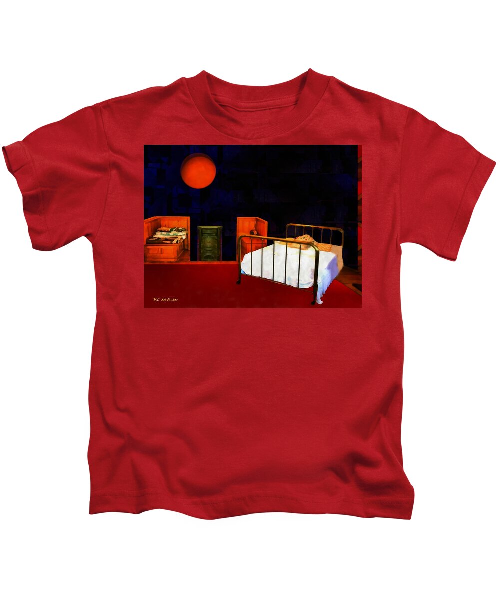 Bedroom Kids T-Shirt featuring the painting Theater of Dreams by RC DeWinter
