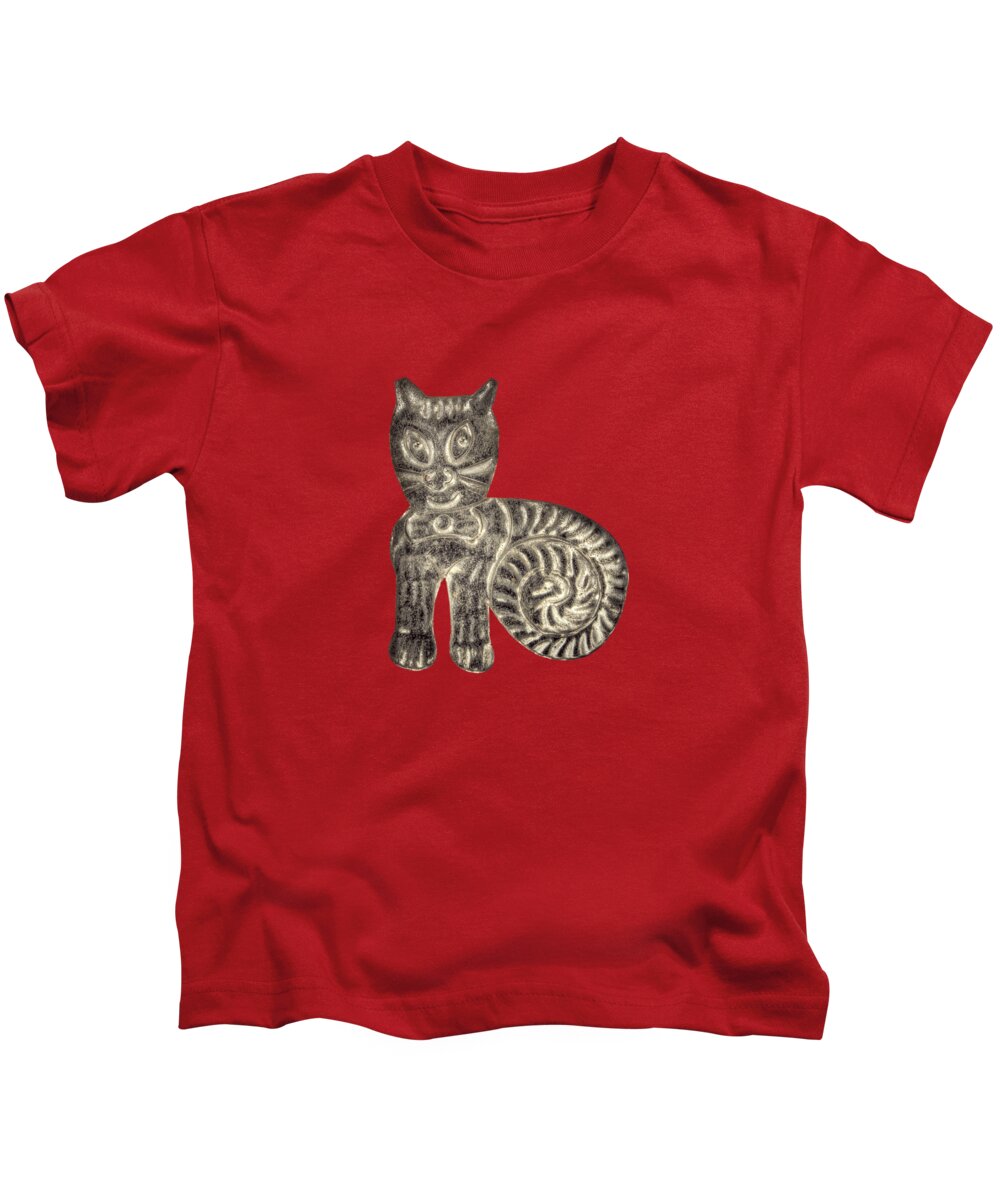 Good Luck Kids T-Shirt featuring the photograph Tin Cat by YoPedro