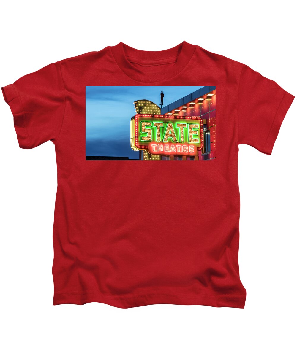 Canon 5dsr Kids T-Shirt featuring the photograph Traverse City State Theatre by John McGraw