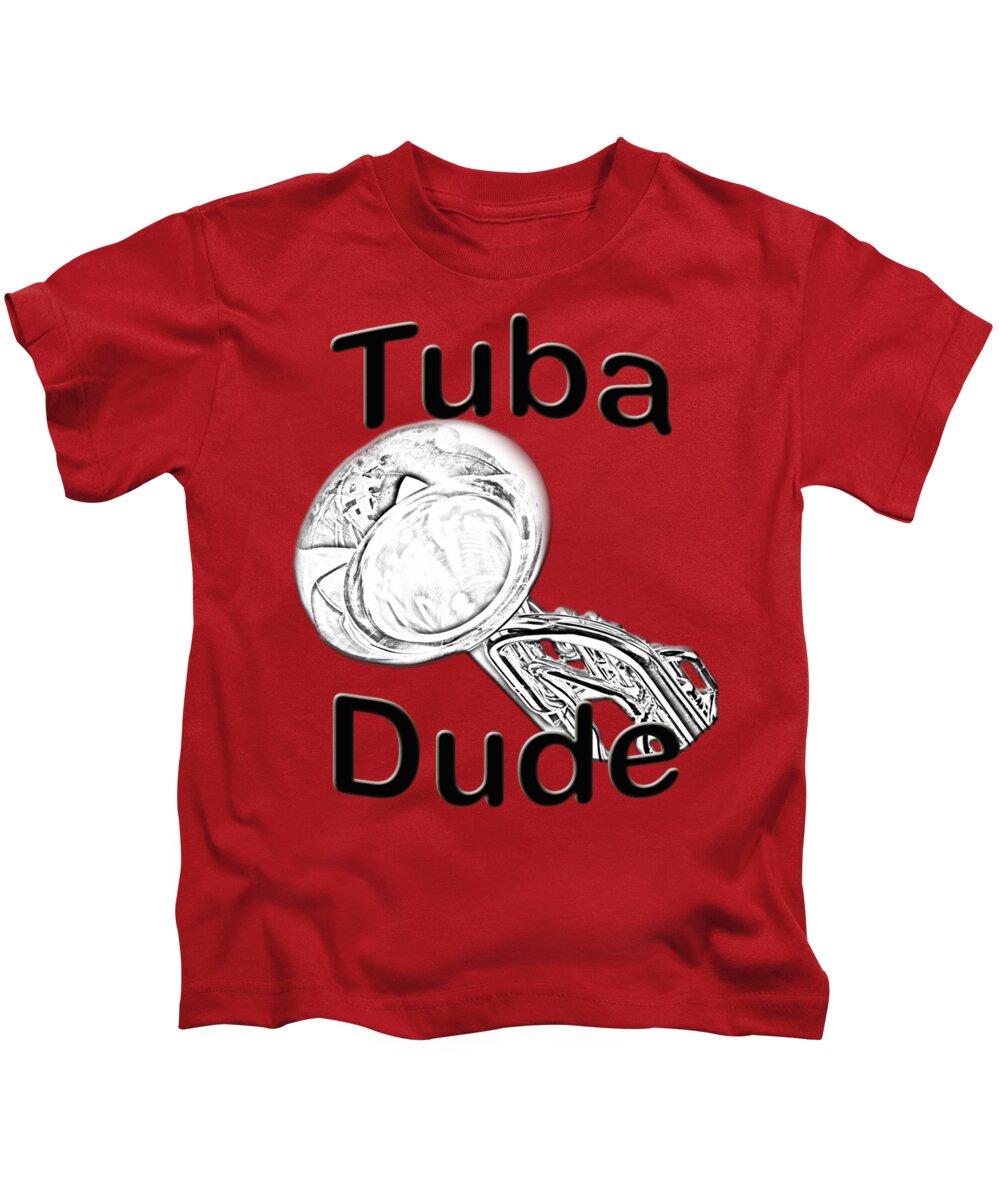 Tuba Kids T-Shirt featuring the photograph Tuba Dude by M K Miller