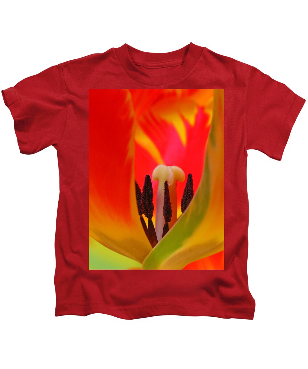 Tulip Kids T-Shirt featuring the photograph Tulip Intimate by Juergen Roth