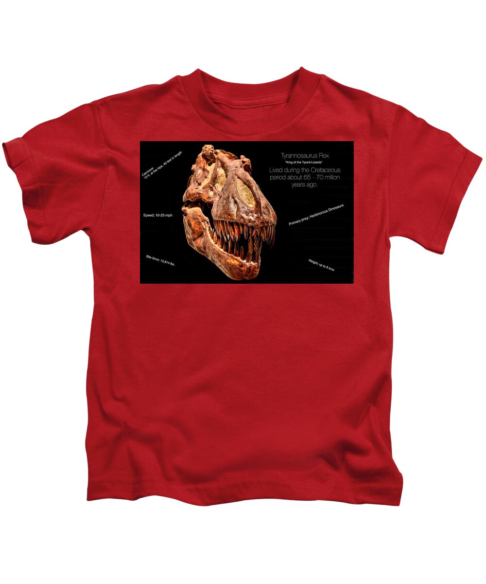 Home Kids T-Shirt featuring the photograph Tyrannosaurus Rex by Richard Gehlbach
