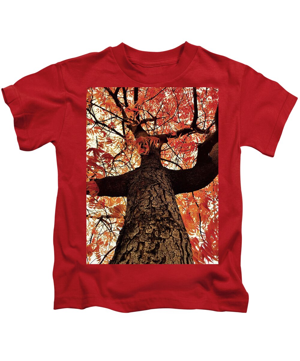 Tree Kids T-Shirt featuring the photograph Walking Tree on Fire by Doris Aguirre