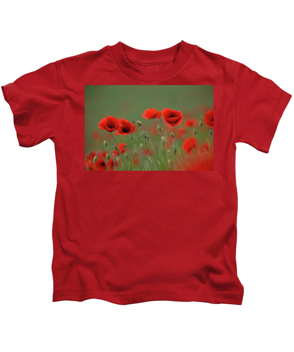 Wild Kids T-Shirt featuring the photograph Wild Poppies by Pete Walkden