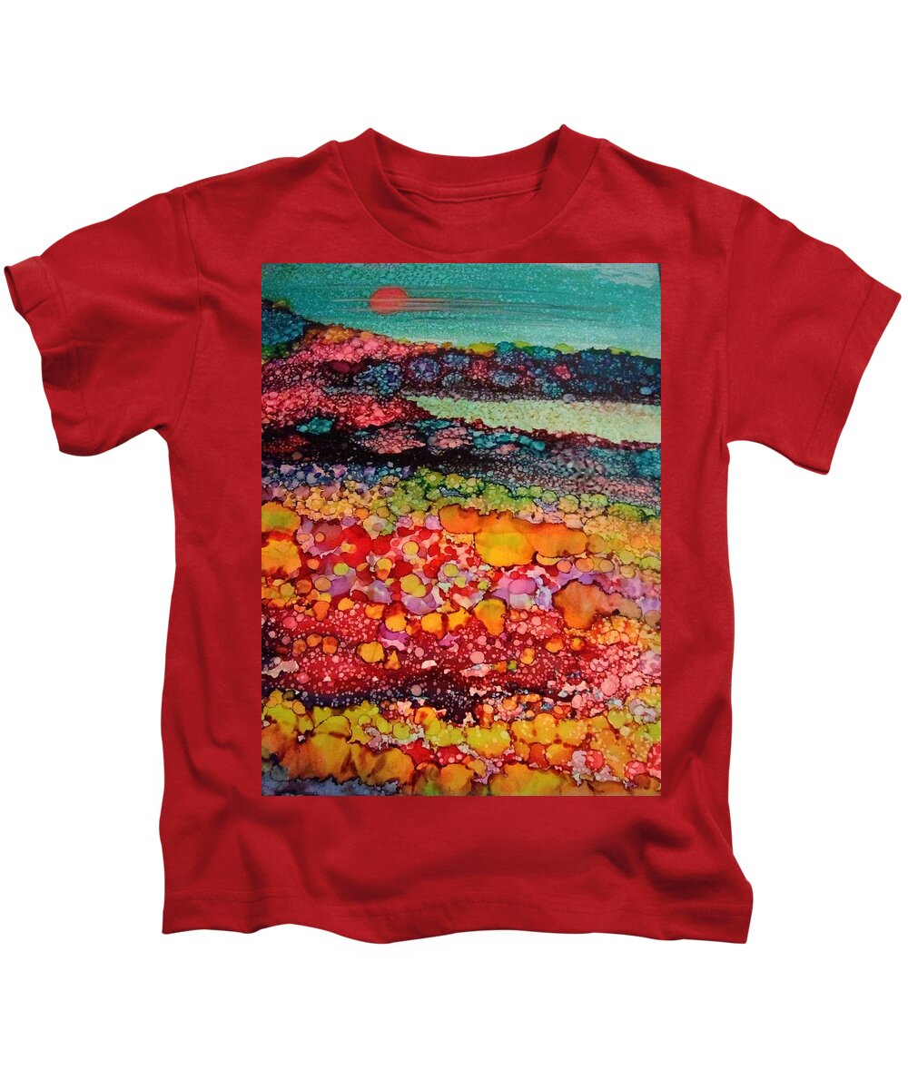 Gallery Kids T-Shirt featuring the painting Wildflowers by Betsy Carlson Cross