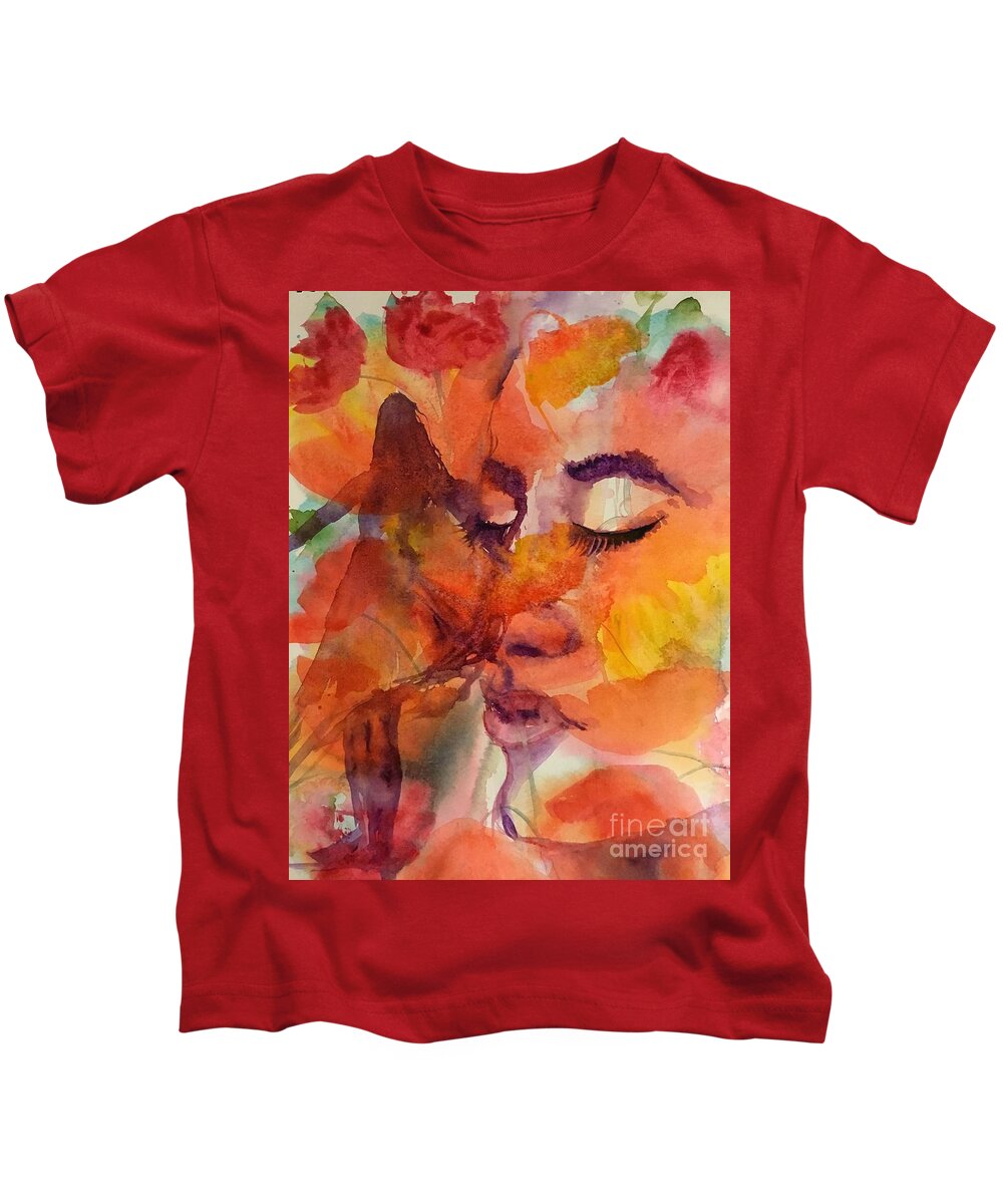 1262019 Kids T-Shirt featuring the painting 1262019 by Han in Huang wong