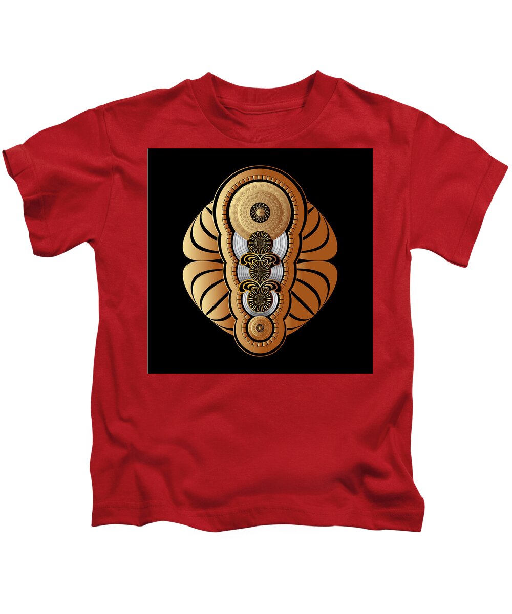 Mandala Kids T-Shirt featuring the digital art Circumplexical No 3657 by Alan Bennington