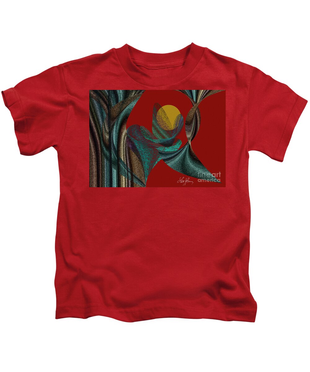 Fire Kids T-Shirt featuring the digital art Fire Dance by Leo Symon