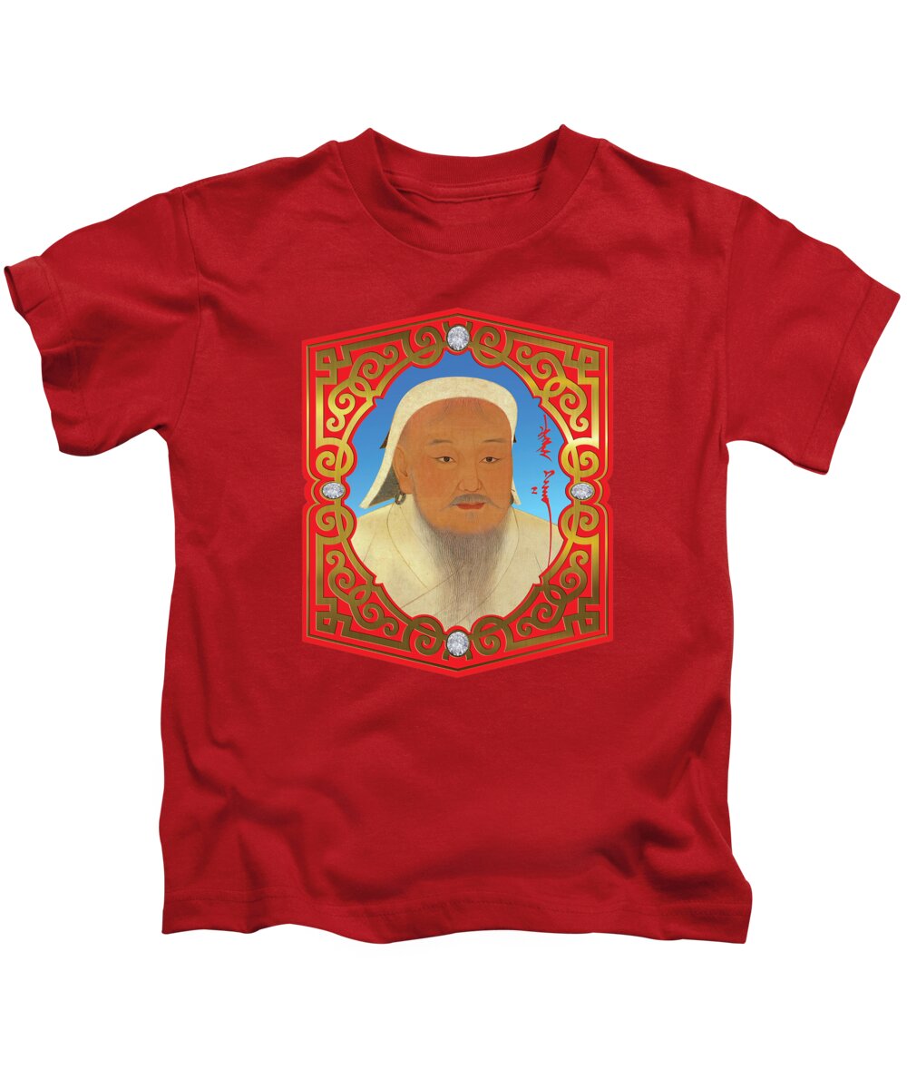 Genghis Khan Kids T-Shirt by Tom Dashnyam - Fine Art America