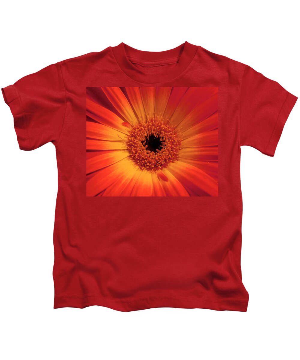 Yellow Kids T-Shirt featuring the photograph - Gerbera Daisy by THERESA Nye