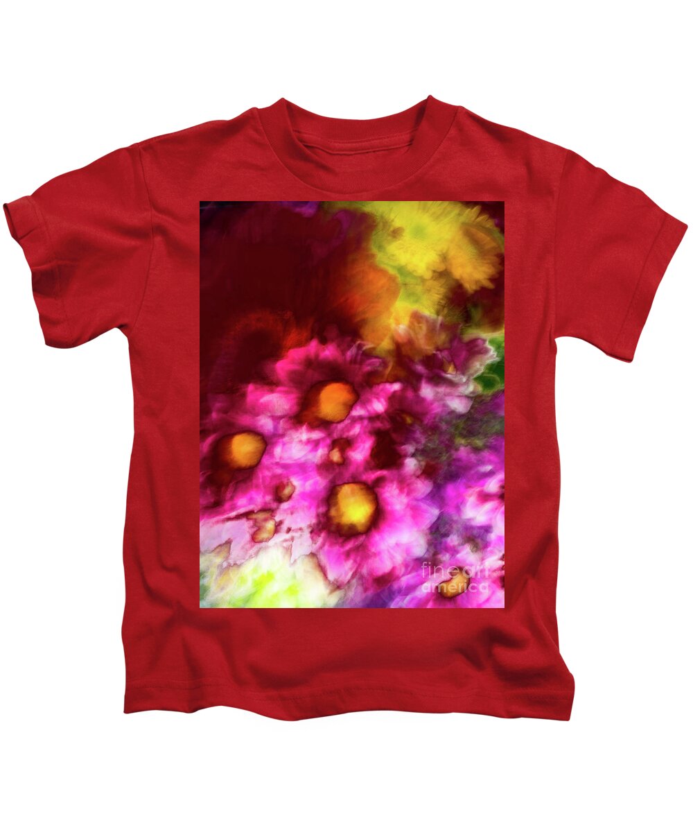 Abstract Kids T-Shirt featuring the photograph Muli color flower abstract by Phillip Rubino