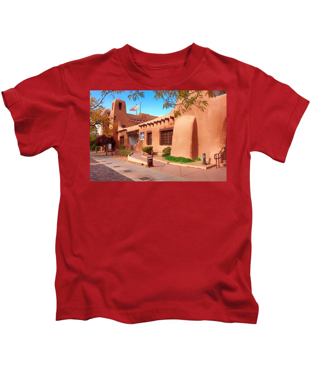 New Mexico Museum Of Art Kids T-Shirt featuring the photograph New Mexico Museum of Art by Chris Smith