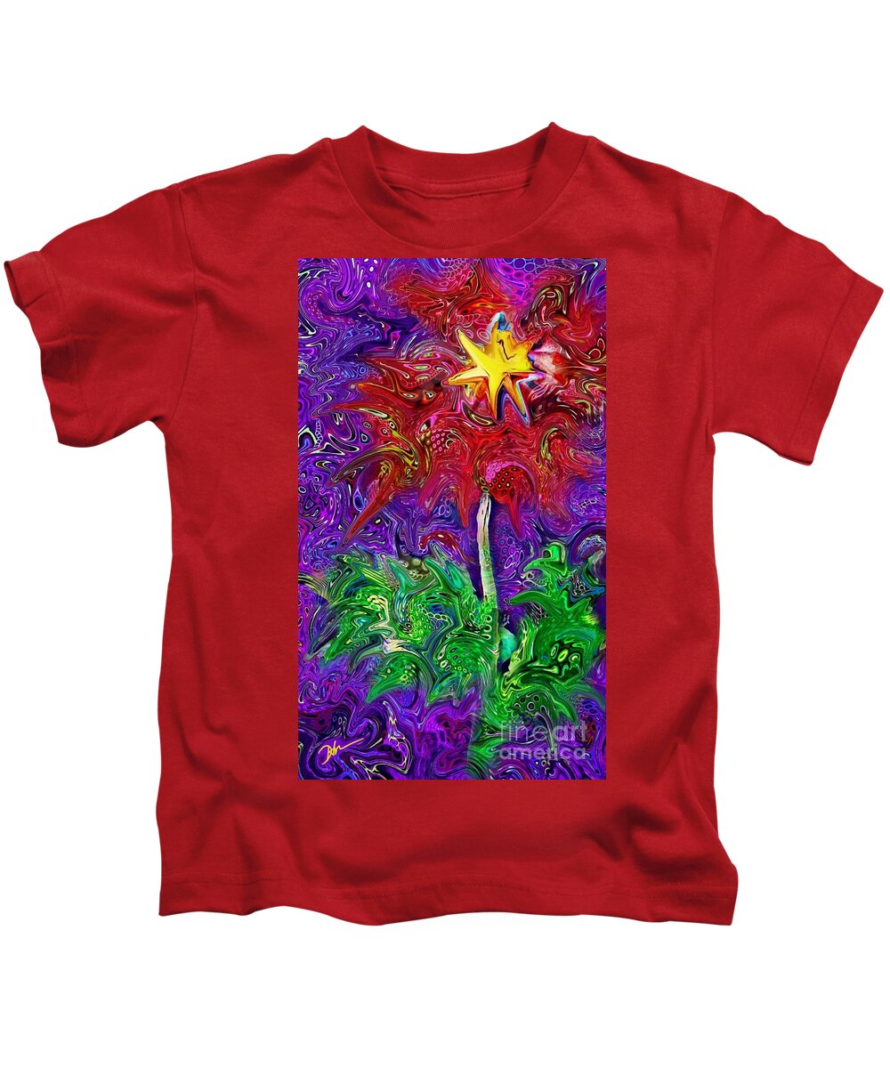 Prayer Kids T-Shirt featuring the digital art Prayer Blossom by Diane Holman