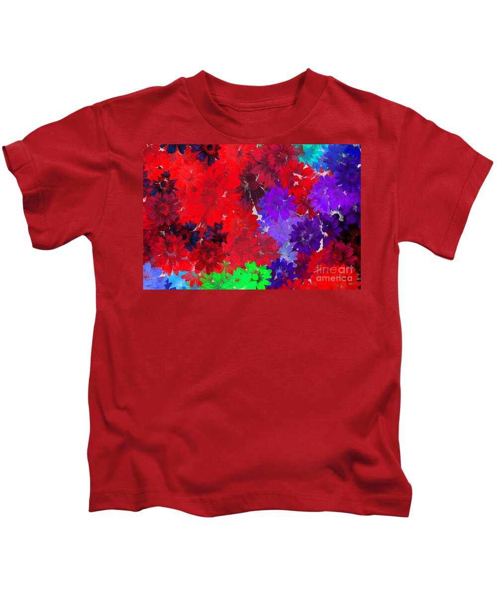 Flowers Kids T-Shirt featuring the digital art The Modern Bouquet by Bill King