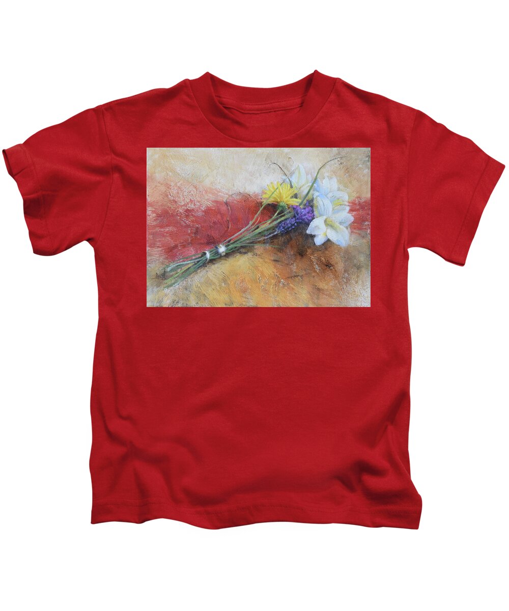 Graham Kids T-Shirt featuring the painting Unfading Love by Graham Braddock