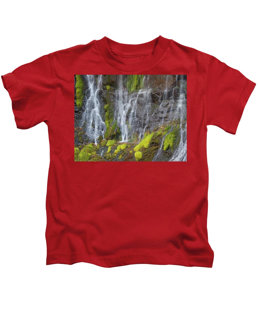 Waterfall Kids T-Shirt featuring the photograph Waterfall Detail by Jean Noren