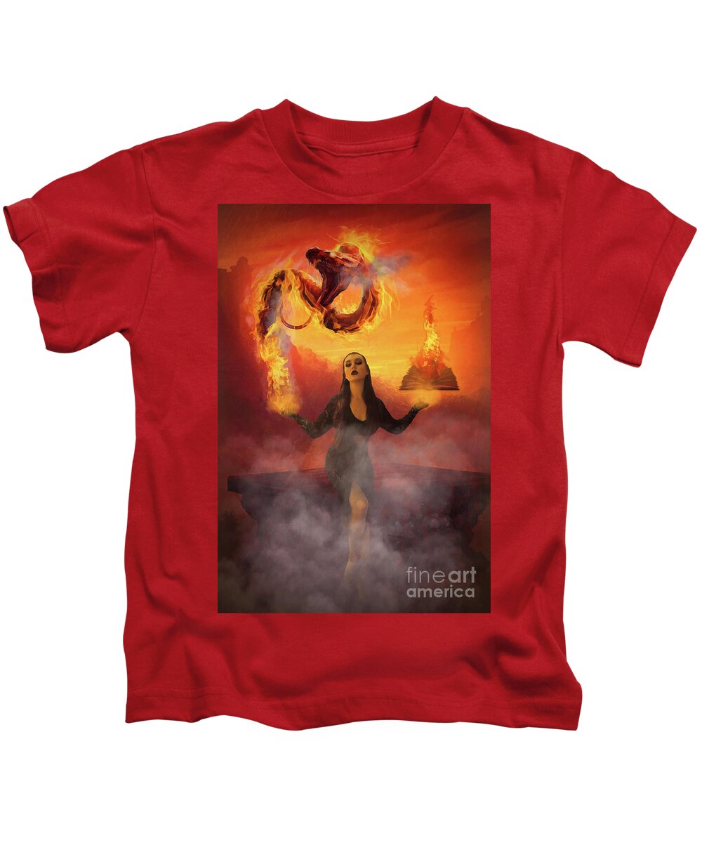 Dark Kids T-Shirt featuring the digital art You Pay In Blood And Soul by Recreating Creation