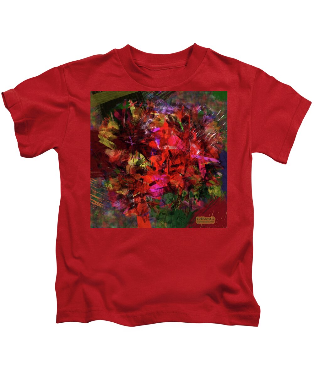 Abstract Kids T-Shirt featuring the digital art Floral Abstraction #2 by Diane Parnell