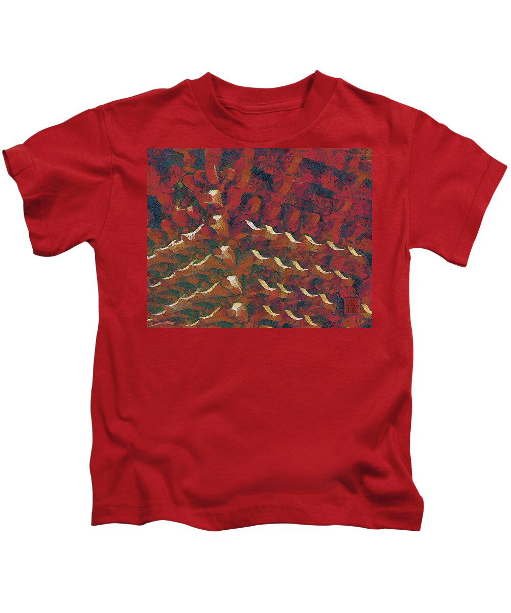 Architecture Kids T-Shirt featuring the mixed media 675 Under Roof Woodwork Pattern Great Mosque, Xian, China #1 by Richard Neuman Architectural Gifts