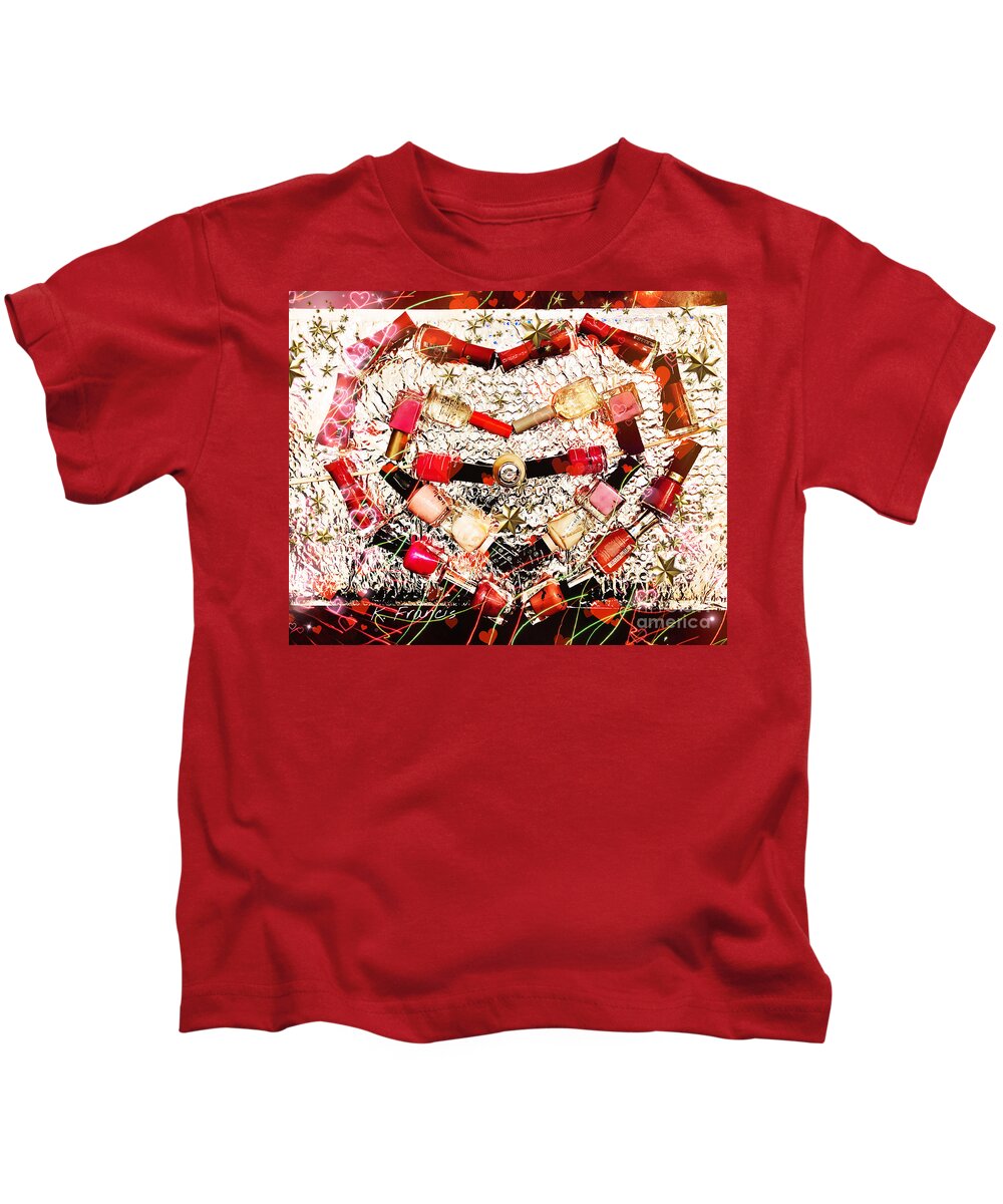 A Brush With Love Kids T-Shirt featuring the digital art A Brush with Love by Karen Francis