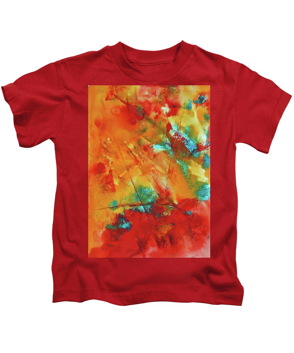 Abstract Kids T-Shirt featuring the painting A Joyful Song by Dick Richards