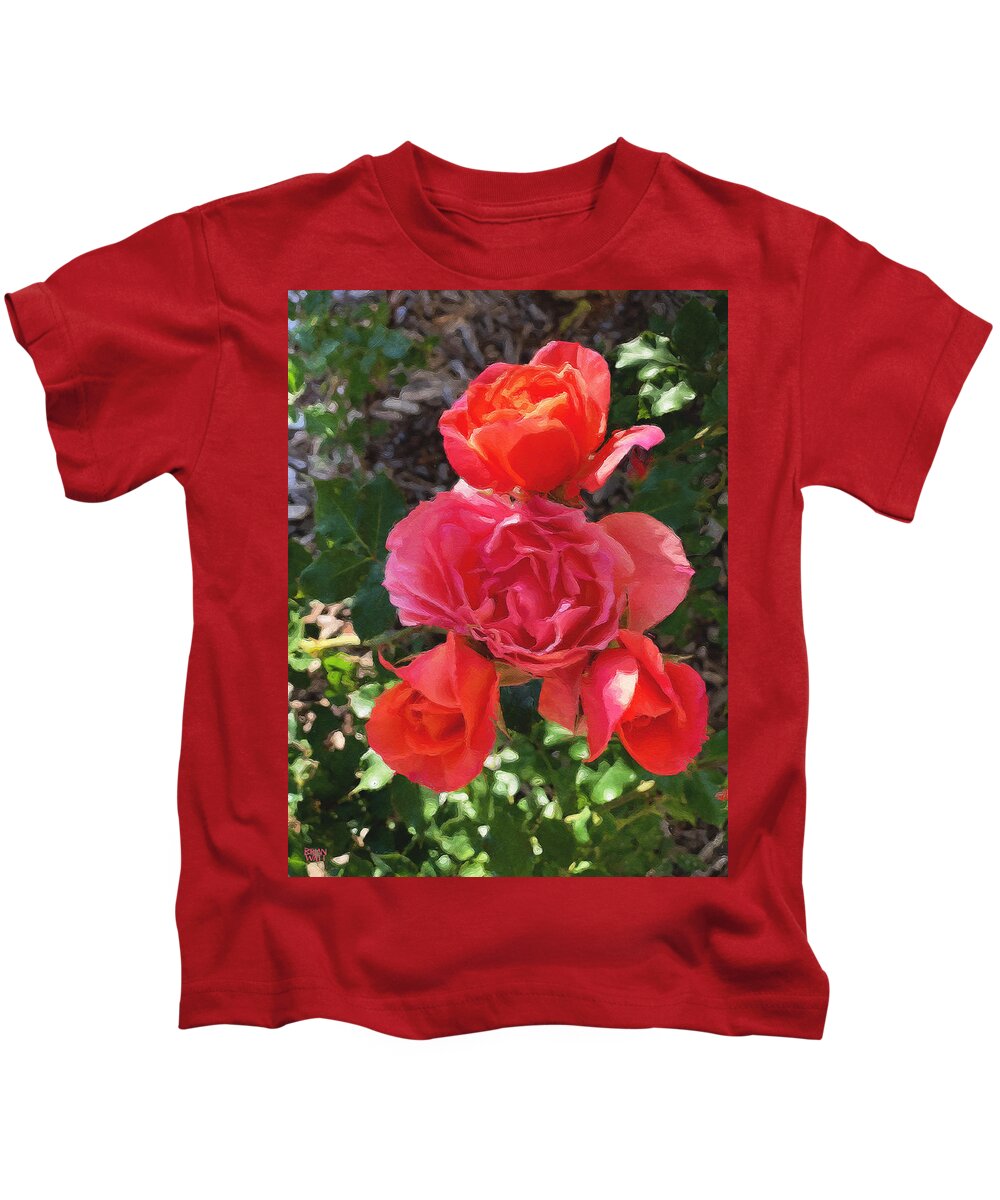 Roses Kids T-Shirt featuring the photograph April Blossoms by Brian Watt