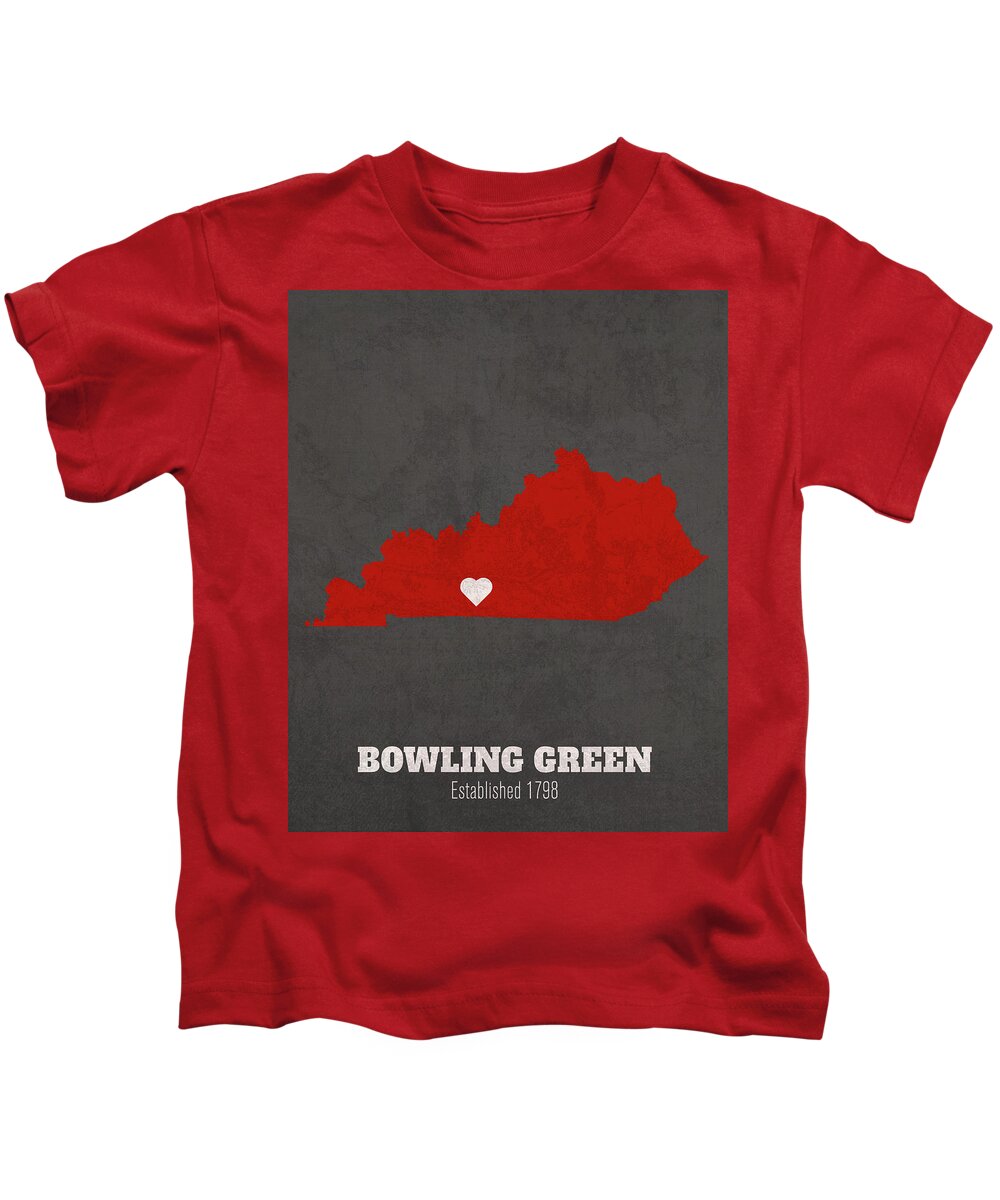 Bowling Green Kentucky City Map Founded 1798 University of Louisville Color  Palette Kids T-Shirt by Design Turnpike - Instaprints