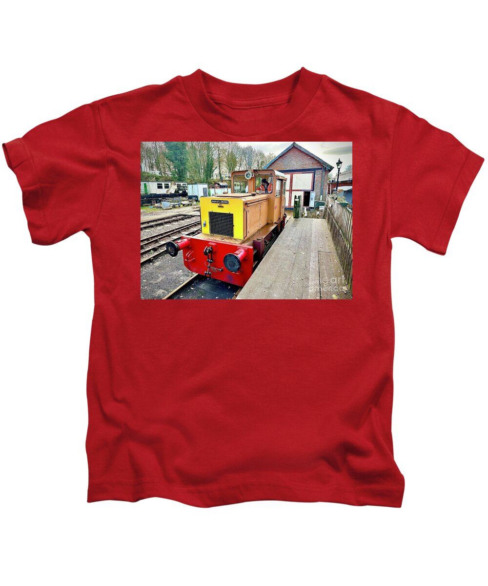 Locomotive Kids T-Shirt featuring the photograph BR Diesel 04 at Whitwell and Reepham Railway by Gordon James