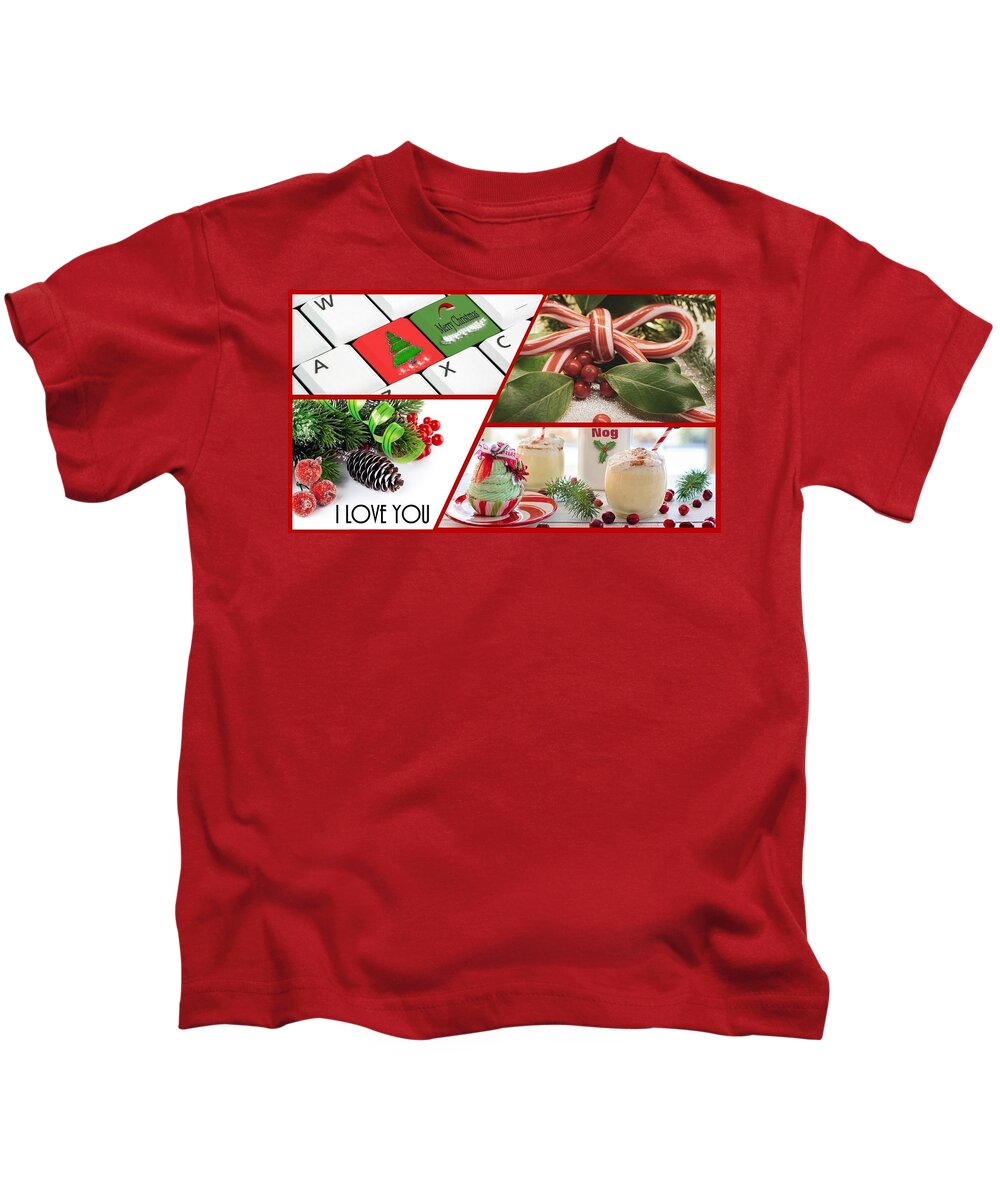 Love Kids T-Shirt featuring the photograph Christmas Sweets I Love You by Nancy Ayanna Wyatt
