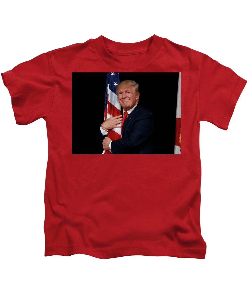 Donald Kids T-Shirt featuring the photograph Donald J.Trump by Action