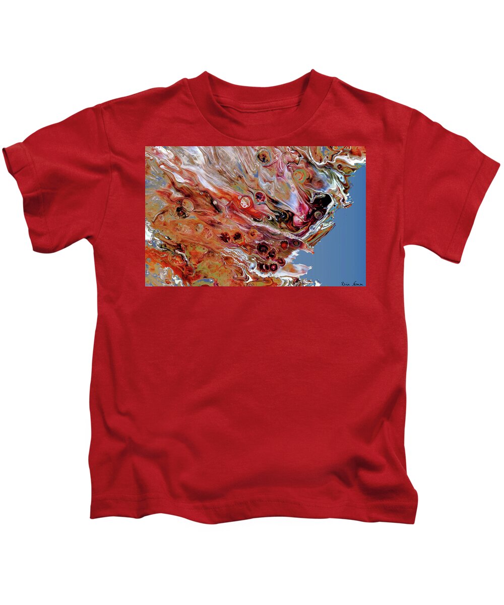  Kids T-Shirt featuring the painting Estuary by Rein Nomm